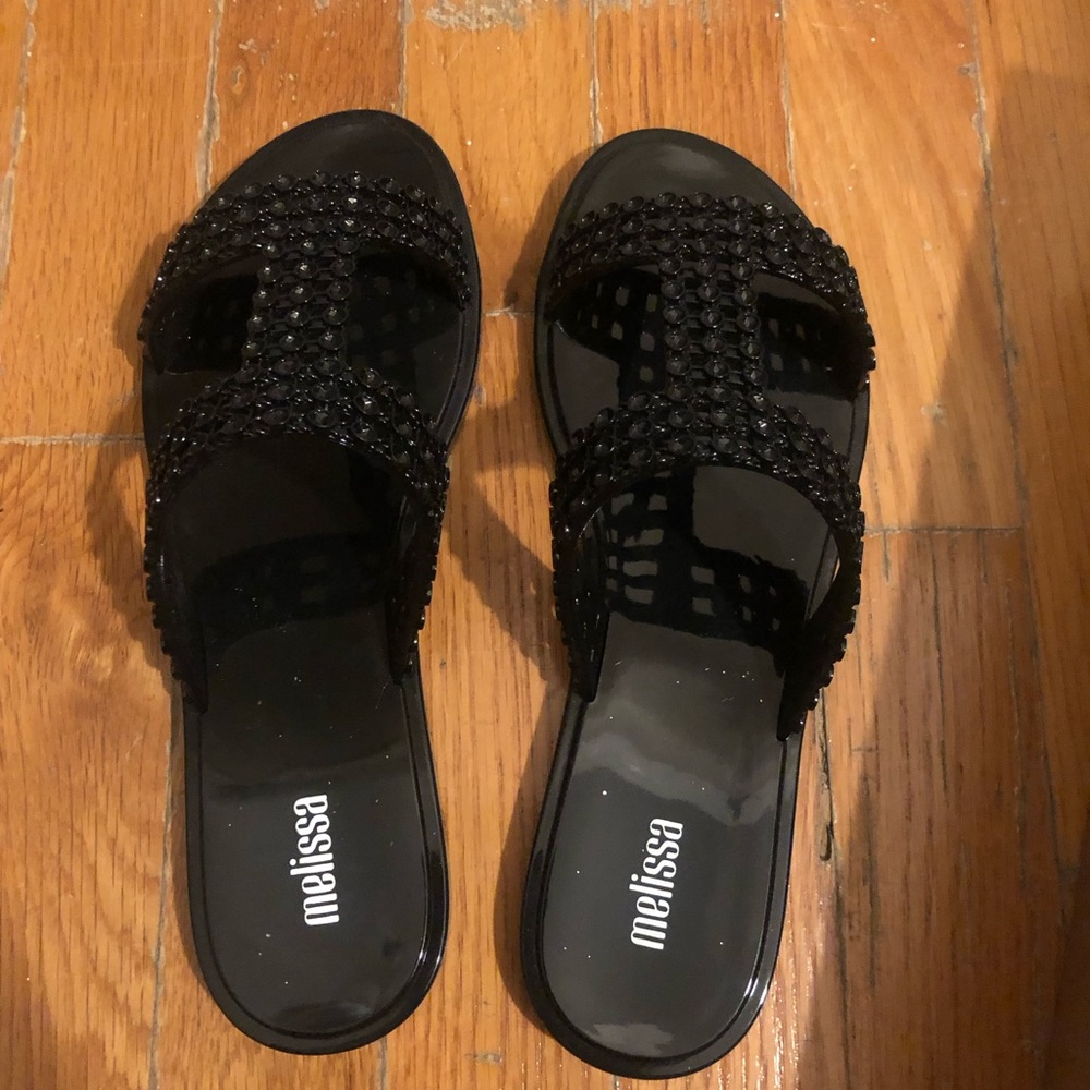 Melissa Black Jelly Slide Sandals